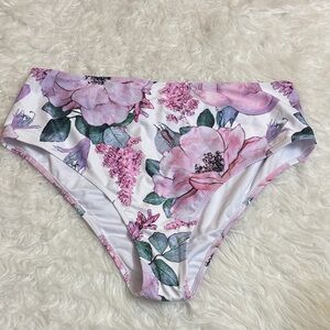 NWOT Beachsissi XL Floral Swim Bottoms Only From Amazon